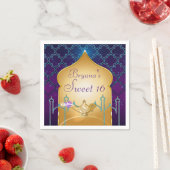 アラビアンナイト金ゴールド魔法ランプパーティー スタンダードカクテルナプキン (インサイチュ)