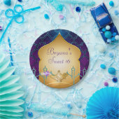 アラビアンナイト金ゴールド魔法ランプパーティー ペーパープレート (パーティー)