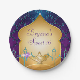 アラビアンナイト金ゴールド魔法ランプパーティー ペーパープレート