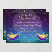 アラビアンナイト魔法ランプおよび魔法のじゅうたんの招待 招待状 (正面/裏面)