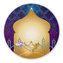 アラビアンナイト魔法ランプモロッコベッドルーム セラミックノブ