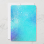 アラビアンナイト ティールとゴールドの誕生日招待状 招待状 (裏面)