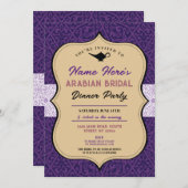 アラビアンナイト ブライダルシャワー ディナーパーティー モロッカン 招待状 (正面/裏面)