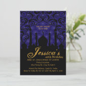 アラビアンナイト 40歳の誕生日パーティー招待状 招待状 (スタンド正面)