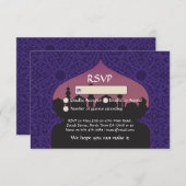 アラビアンナイトRSVPの結婚式はカード答えます 出欠カード (正面/裏面)