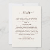 アラビアンヌ・スタイルの花弧マンダラ結婚式 招待状 (裏面)