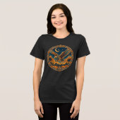 アラビアンハヤブサ月砂漠アート トライブレンドＴシャツ (正面全面)