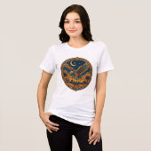 アラビアンハヤブサ月砂漠アート トライブレンドＴシャツ (正面全面)