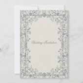 アラビアンフローラルウェディング招待状 - 編集可能な名前 招待状 (裏面)