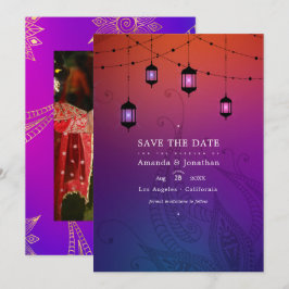 アラビアンブルーのボルウッド ウェディングフォト セーブザデート