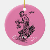 アラビアンベリーダンサーヴィンテージアートサンダー_コーブ セラミックオーナメント (裏面)