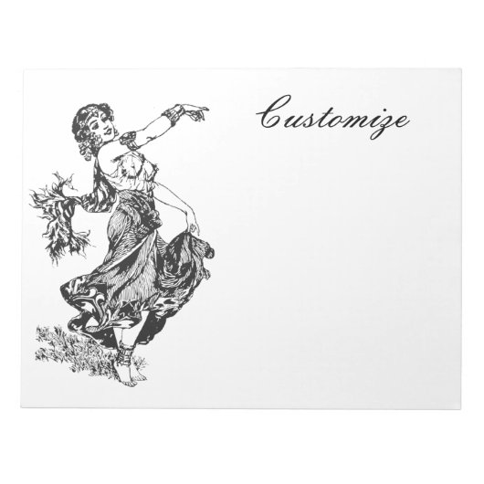 アラビアンベリーダンサーヴィンテージアートサンダー_コーブ ノートパッド (正面)