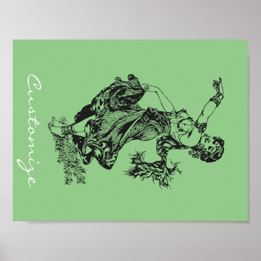 アラビアンベリーダンサーヴィンテージアートサンダー_コーブ ポスター (正面)