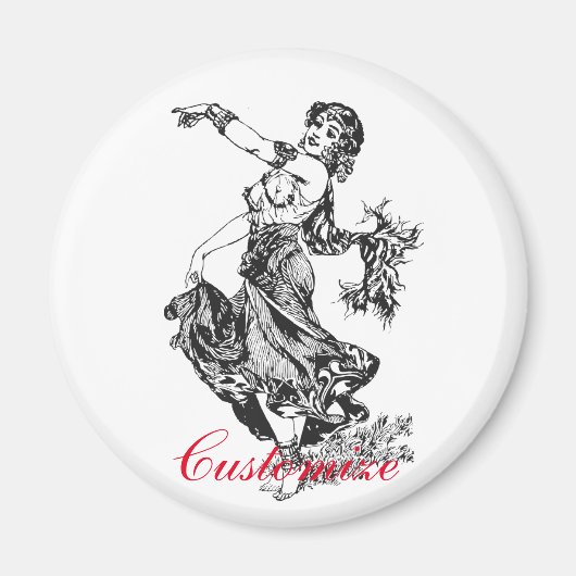 アラビアンベリーダンサーヴィンテージアートサンダー_コーブ マグネット (正面)