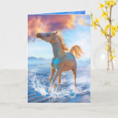 アラビアンホース "スター島の馬たち" カード (黄色い花)