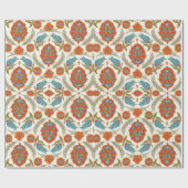 アラビアンボホエレガントフラワーモロッカン ピーコック ラッピングペーパー (フラット)