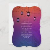 アラビアンボリウッドお祝いオブライフ招待状 招待状 (正面)