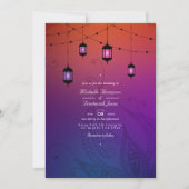 アラビアンボリウッドQRコード結婚RSVP 招待状 (正面)