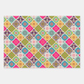 アラビアンマカラフルダラモロッコエキゾチックデザイン ラッピングペーパーシート (正面3)