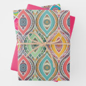 アラビアンマカラフルダラモロッコエキゾチックデザイン ラッピングペーパーシート (インサイチュ)