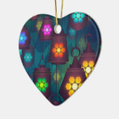 アラビアンランタンズミドルイースタンデザイン セラミックオーナメント (左)