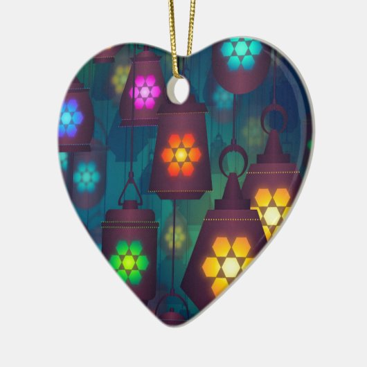 アラビアンランタンズミドルイースタンデザイン セラミックオーナメント (左)