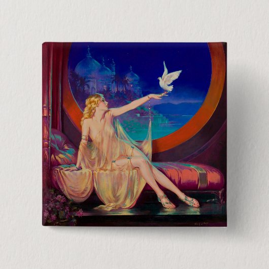 アラビアン側室の魅惑のピンナップ少女 缶バッジ (正面)