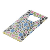 「アラビア人からのアルハンブラからのモザイクデザイン、 クレジットカード栓抜き (正面アングル)