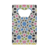 「アラビア人からのアルハンブラからのモザイクデザイン、 クレジットカード栓抜き (裏面)