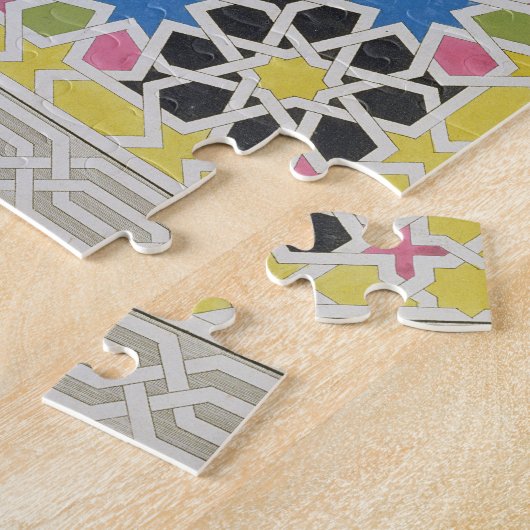 「アラビア人からのアルハンブラからのモザイクデザイン、 ジグソーパズル (側面)