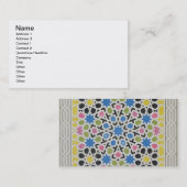 「アラビア人からのアルハンブラからのモザイクデザイン、 名刺 (正面/裏面)