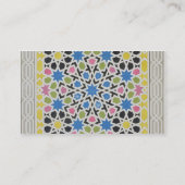 「アラビア人からのアルハンブラからのモザイクデザイン、 名刺 (裏面)