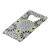 「アラビア人からのアルハンブラのモザイク模様の歩道、 クレジットカード栓抜き (正面アングル)