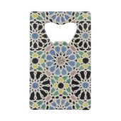 「アラビア人からのアルハンブラのモザイク模様の歩道、 クレジットカード栓抜き (裏面)