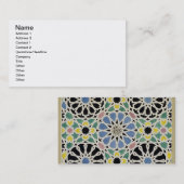 「アラビア人からのアルハンブラのモザイク模様の歩道、 名刺 (正面/裏面)