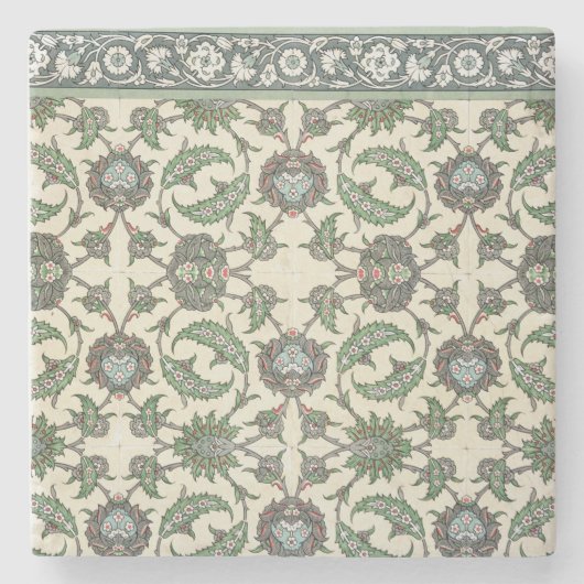 「アラビア人からのCheykhounのモスクのタイルを、囲んで下さい ストーンコースター (正面)