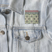 「アラビア人からのCheykhounのモスクのタイルを、囲んで下さい 缶バッジ (インサイチュ)