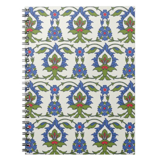 アラビア伝統的語のシームレスオーナメント。トルコ語、イズン ノートブック (正面)