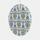 アラビア伝統的語： Iznik Tileシームレス。 ガラスオーナメント (正面左)