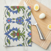 アラビア伝統的語: Iznik Tileシームレス。 キッチンタオル (四つ折り)