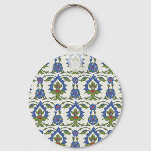 アラビア伝統的語： Iznik Tileシームレス。 キーホルダー