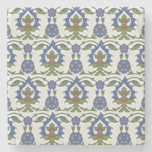 アラビア伝統的語: Iznik Tileシームレス。 ストーンコースター (正面)