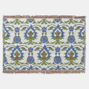 アラビア伝統的語： Iznik Tileシームレス。 スローブランケット