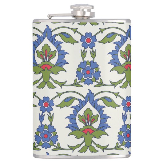 アラビア伝統的語： Iznik Tileシームレス。 フラスク (正面)