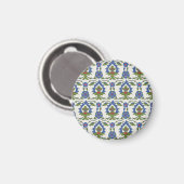 アラビア伝統的語： Iznik Tileシームレス。 マグネット (正面/裏面)