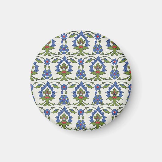 アラビア伝統的語： Iznik Tileシームレス。 マグネット (正面)