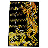 アラビア刺繍 ミディアムペーパーバッグ (裏面)