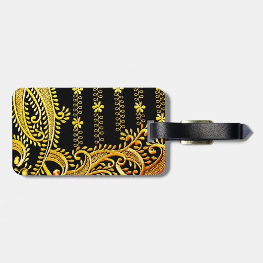 アラビア刺繍 ラゲッジタグ (裏面横)