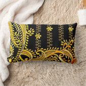 アラビア刺繍 ランバークッション (ブランケット)