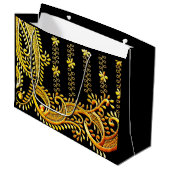 アラビア刺繍 ラージペーパーバッグ (正面アングル)